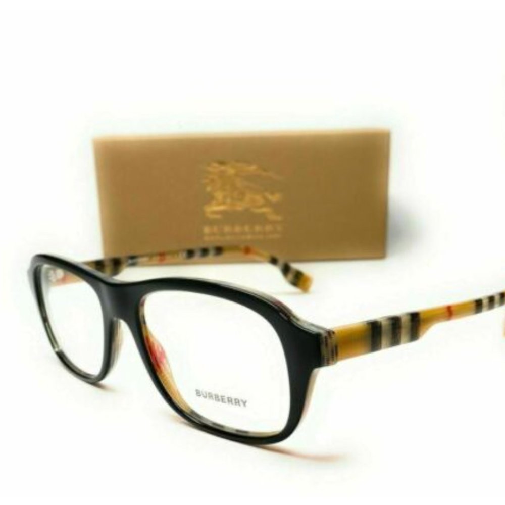 Burberry Men's Black Vintage Square Eyeglasses!